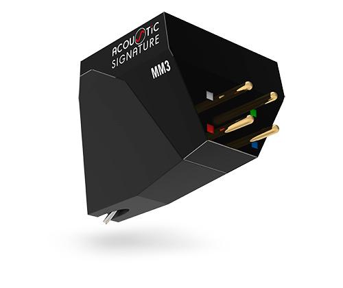 Acoustic Signature MM3 Tonabnehmer in der Rückansicht