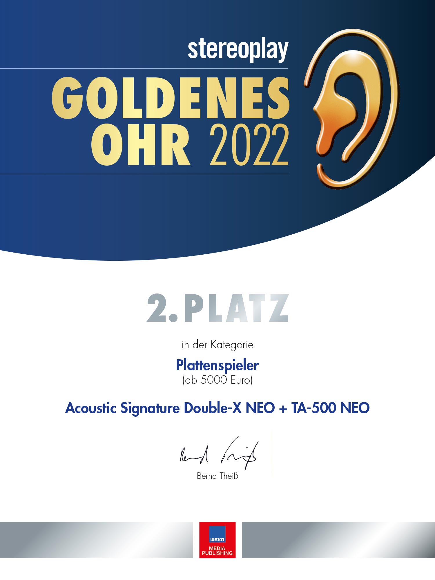 Stereoplay Goldenes Ohr 2022: Double X NEO